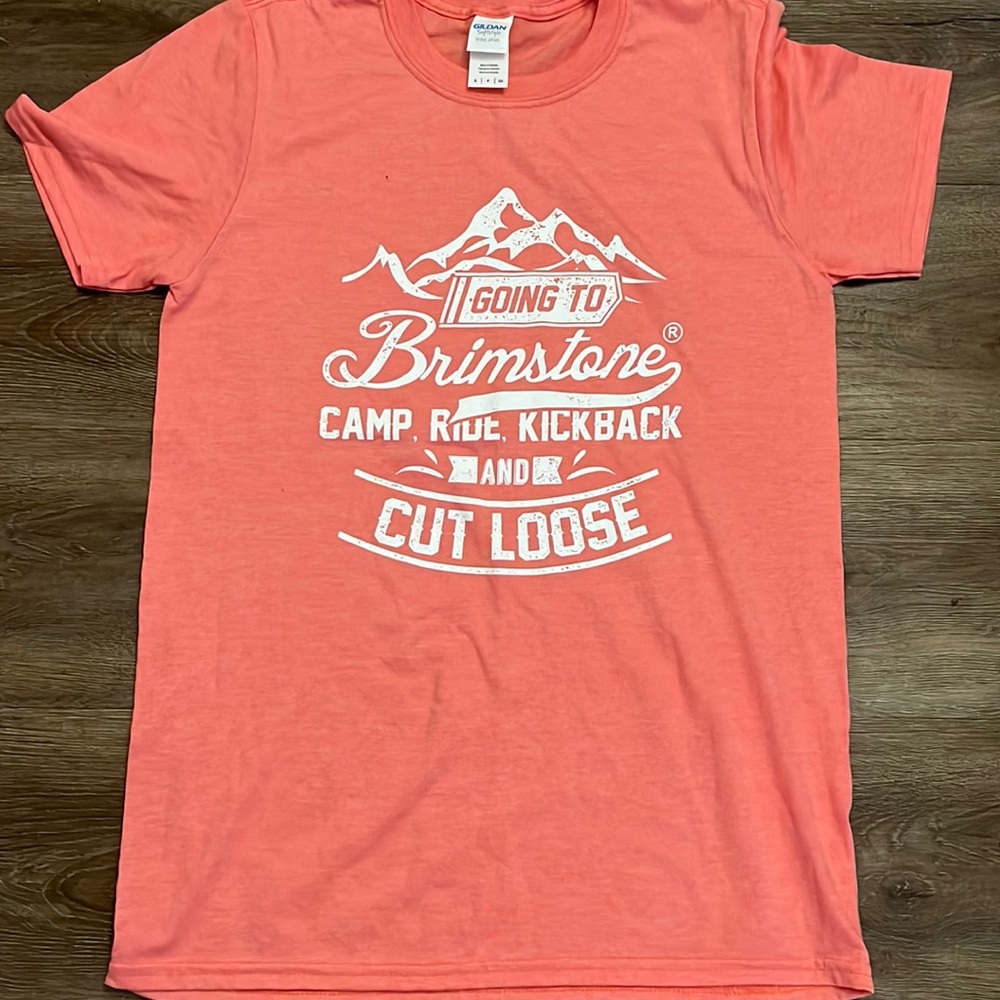 Going to Brimstone, camp, ride, kickback and cut loose tee